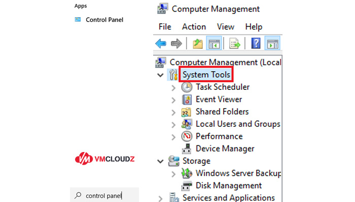 chon-system-tool-trong-control-panel